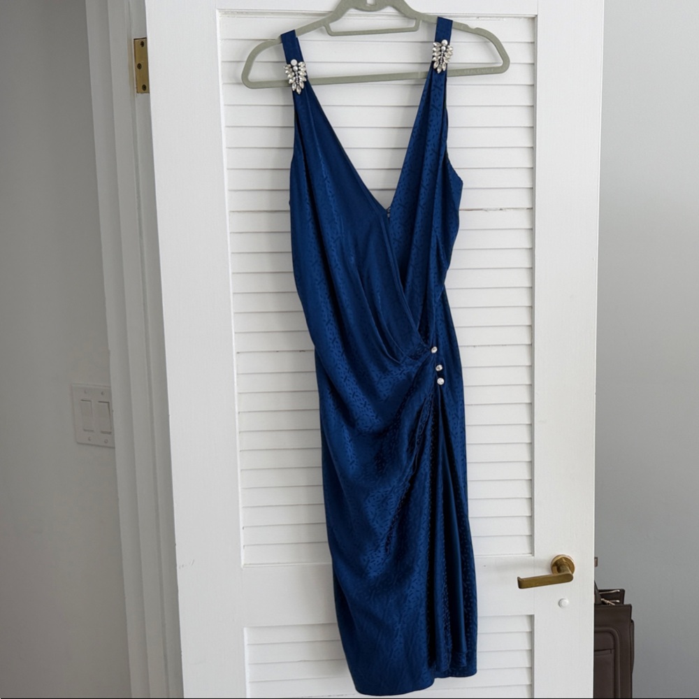Temperley London Elegant Backless Sapphire Dress